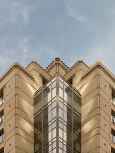 Preview wallpaper building, architecture, edges, facade, mirror, sky
