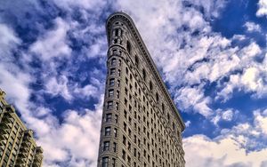 Preview wallpaper building, architecture, facade, bottom view, sky