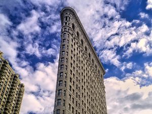 Preview wallpaper building, architecture, facade, bottom view, sky