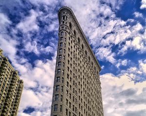 Preview wallpaper building, architecture, facade, bottom view, sky