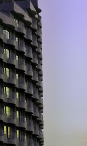 Preview wallpaper building, architecture, facade, balconies, sky