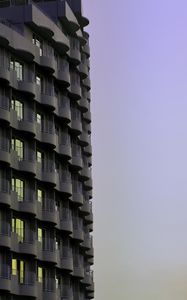 Preview wallpaper building, architecture, facade, balconies, sky