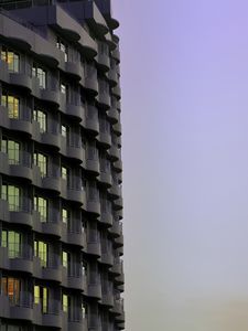 Preview wallpaper building, architecture, facade, balconies, sky