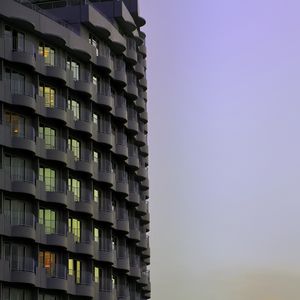 Preview wallpaper building, architecture, facade, balconies, sky