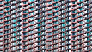 Preview wallpaper building, architecture, facade, multistory, symmetry