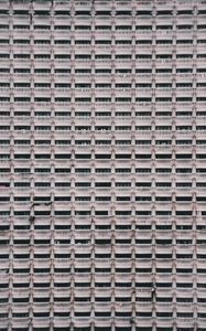 Preview wallpaper building, architecture, facade, balconies, pattern