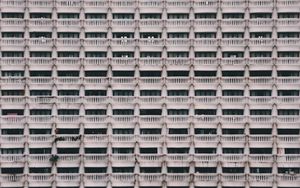 Preview wallpaper building, architecture, facade, balconies, pattern