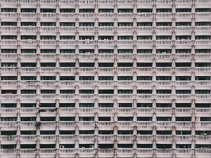 Preview wallpaper building, architecture, facade, balconies, pattern