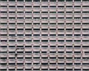 Preview wallpaper building, architecture, facade, balconies, pattern