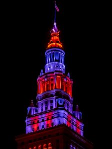 Preview wallpaper building, architecture, facade, lighting, night