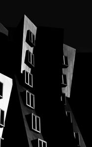 Preview wallpaper building, architecture, facade, bw, modern