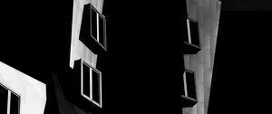 Preview wallpaper building, architecture, facade, bw, modern
