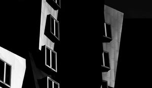 Preview wallpaper building, architecture, facade, bw, modern