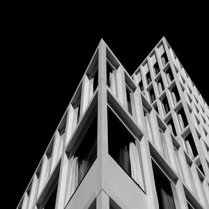 Preview wallpaper building, architecture, facade, bw, design