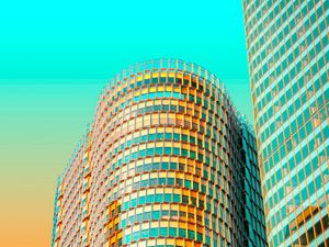 Preview wallpaper building, architecture, facade, glass, design