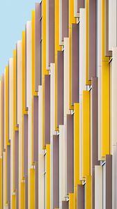 Preview wallpaper building, architecture, facade, minimalism, yellow