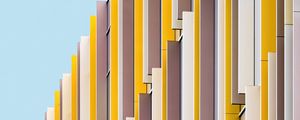 Preview wallpaper building, architecture, facade, minimalism, yellow