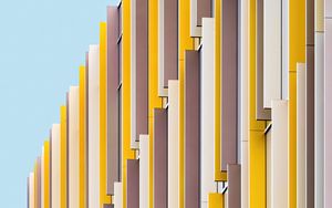 Preview wallpaper building, architecture, facade, minimalism, yellow