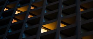 Preview wallpaper building, architecture, facade, windows, light, dark