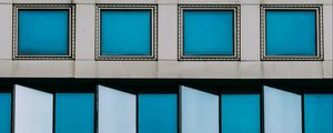 Preview wallpaper building, architecture, facade, blue