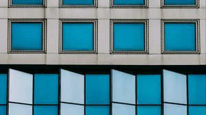 Preview wallpaper building, architecture, facade, blue