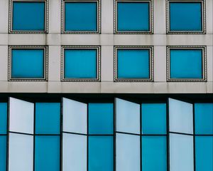 Preview wallpaper building, architecture, facade, blue