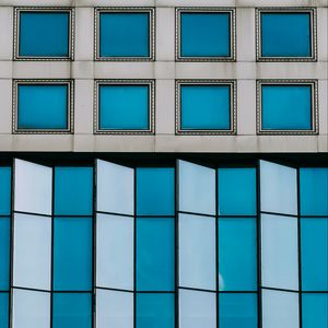 Preview wallpaper building, architecture, facade, blue