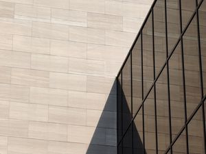 Preview wallpaper building, architecture, facade, glass, shadow