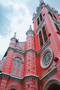 Preview wallpaper building, architecture, facade, pink