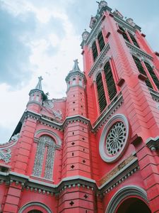Preview wallpaper building, architecture, facade, pink