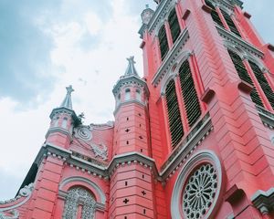 Preview wallpaper building, architecture, facade, pink