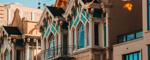 Preview wallpaper building, architecture, facade, tree, leaves