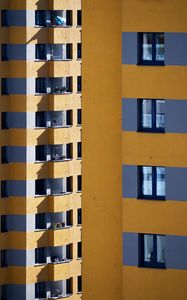 Preview wallpaper building, architecture, facade, windows, yellow