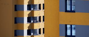 Preview wallpaper building, architecture, facade, windows, yellow
