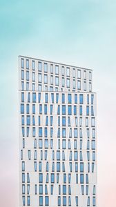 Preview wallpaper building, architecture, facade, white, blue