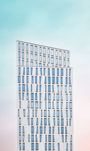 Preview wallpaper building, architecture, facade, white, blue