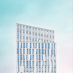 Preview wallpaper building, architecture, facade, white, blue