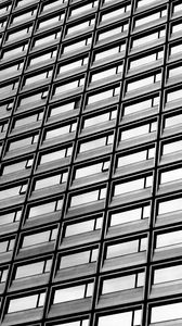 Preview wallpaper building, architecture, facade, black and white