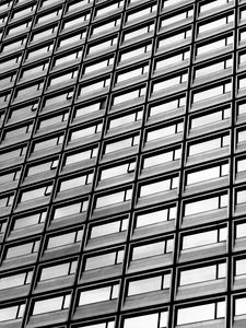 Preview wallpaper building, architecture, facade, black and white