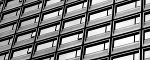 Preview wallpaper building, architecture, facade, black and white