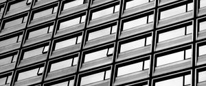 Preview wallpaper building, architecture, facade, black and white