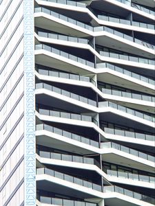 Preview wallpaper building, architecture, facade, windows, gray
