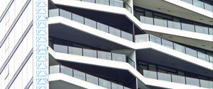 Preview wallpaper building, architecture, facade, windows, gray