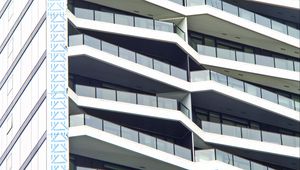 Preview wallpaper building, architecture, facade, windows, gray