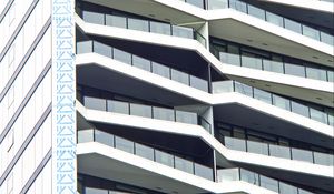 Preview wallpaper building, architecture, facade, windows, gray
