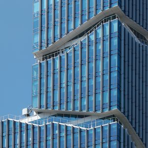 Preview wallpaper building, architecture, facade, glass, blue