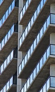 Preview wallpaper building, architecture, facade, glass, bottom view