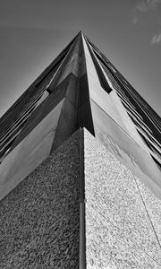 Preview wallpaper building, architecture, facade, bottom view, black and white