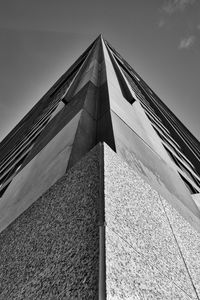 Preview wallpaper building, architecture, facade, bottom view, black and white