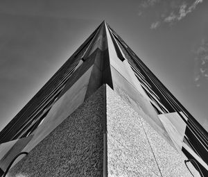 Preview wallpaper building, architecture, facade, bottom view, black and white